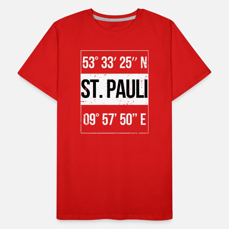 Coordinates St. Pauli Hamburg Men's Premium Organic T-Shirt
