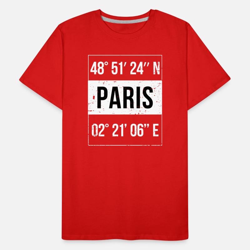 Paris Coordinates Men's Premium Organic T-Shirt