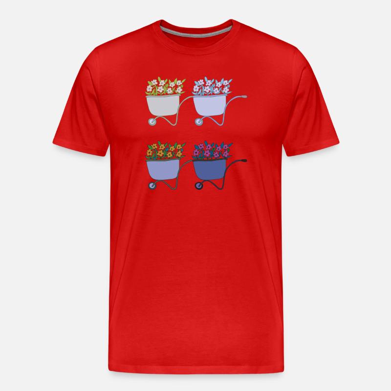 schubkarren 4fach - Männer Premium Bio T-Shirt - Rot