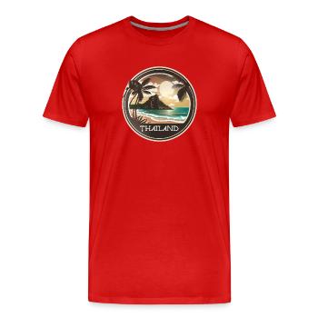 Thaïlande - T-shirt bio Premium Homme - rouge - Devant - Damien (186cm)