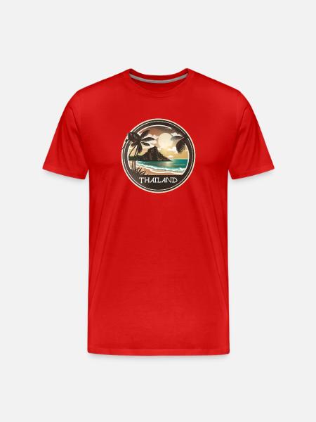 Thailand - Men's Premium Organic T-Shirt - red