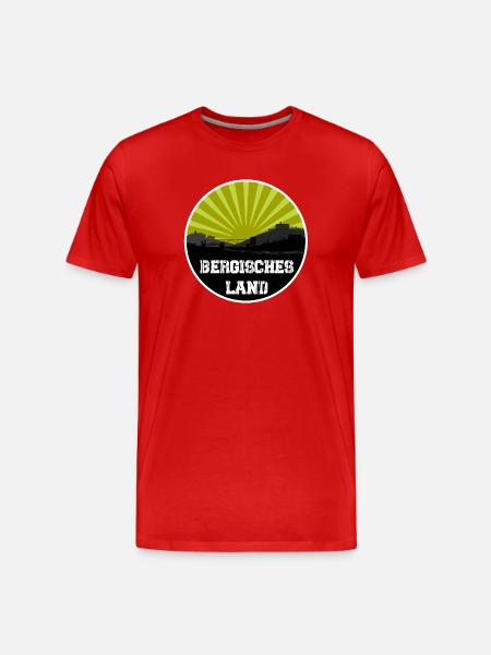 Bergisches Land Retro Skyline - Men's Premium Organic T-Shirt - red