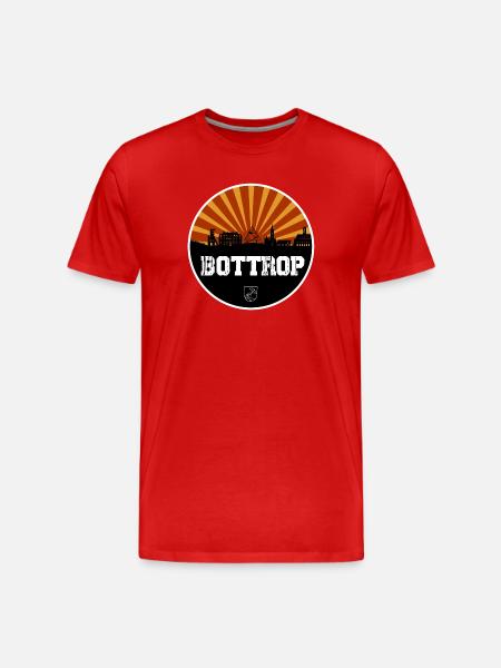 Bottrop Retro Skyline - Men's Premium Organic T-Shirt - red
