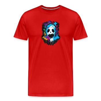 Geist - Männer Premium Bio T-Shirt - Rot - Vorne - Damien (186cm)