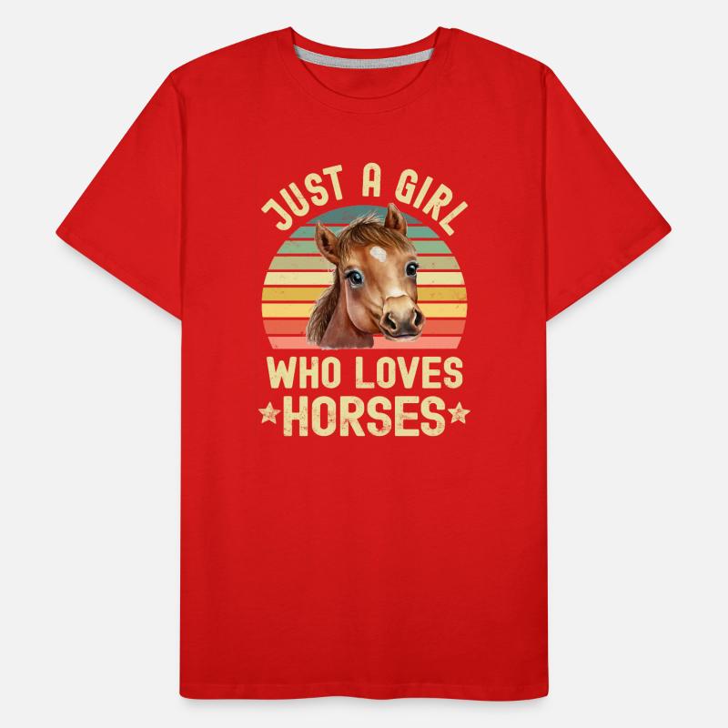 Chevaux à cheval T-shirt bio Premium Homme