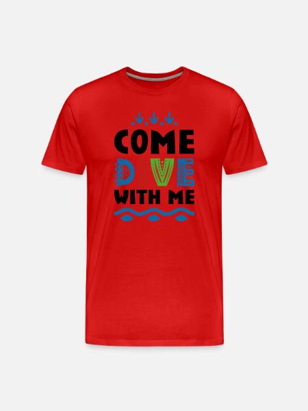 Trendy T-shirts for divers - Men's Premium Organic T-Shirt - red