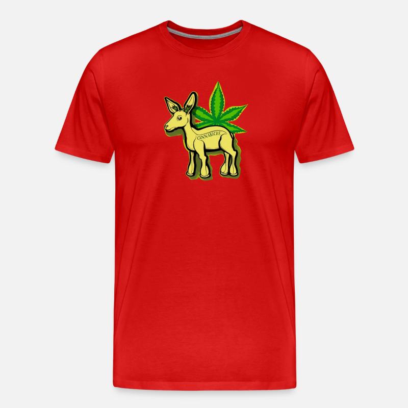 Cannabiche 05 mit Tippfehler - Männer Premium Bio T-Shirt - Rot