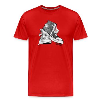 Faithful-BW - Men's Premium Organic T-Shirt - red - Front - Damien (186cm)