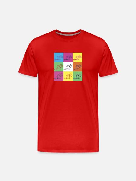 Squirrel Design - Men's Premium Organic T-Shirt - red