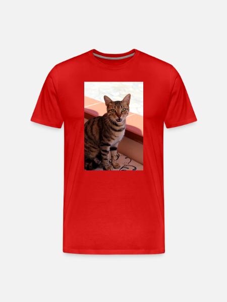 Cat - Men's Premium Organic T-Shirt - red