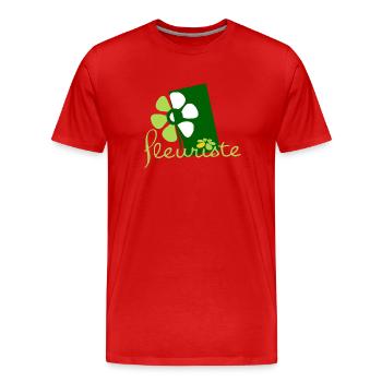 Florist - Men's Premium Organic T-Shirt - red - Front - Damien (186cm)