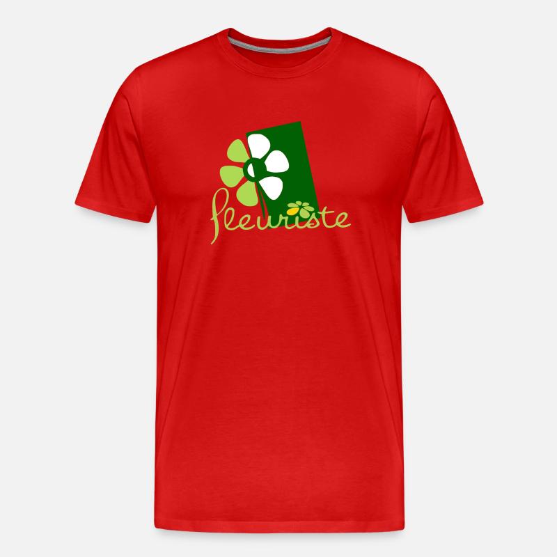 Fleuriste - T-shirt bio Premium Homme - rouge