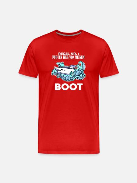 Boote Motorboot - Männer Premium Bio T-Shirt - Rot