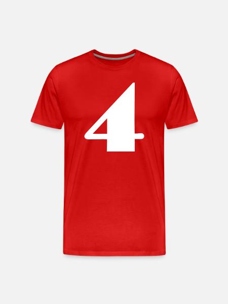 4,4 ANS,4e ANNIVERSAIRE,ANNIVERSAIRE 4 ANS - T-shirt bio Premium Homme - rouge