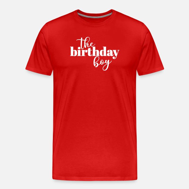 Le garçon d’anniversaire - T-shirt bio Premium Homme - rouge