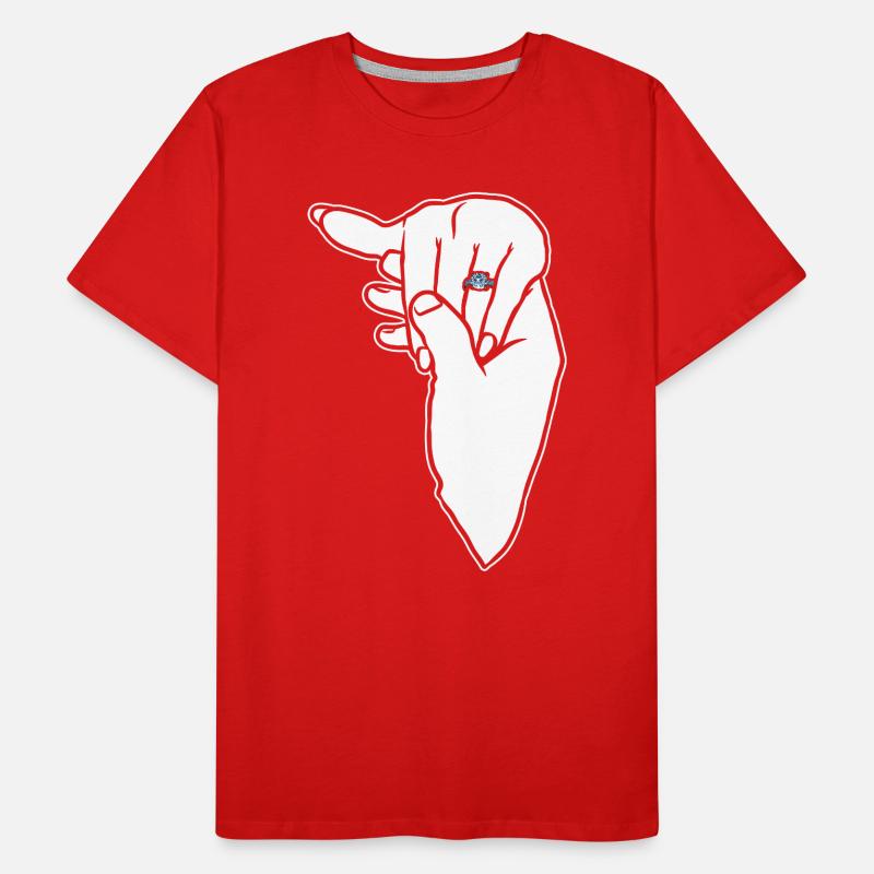 Engagement Wedding Ring Hand Men's Premium Organic T-Shirt