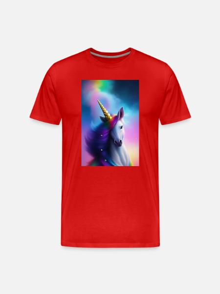 Unicorn - Men's Premium Organic T-Shirt - red