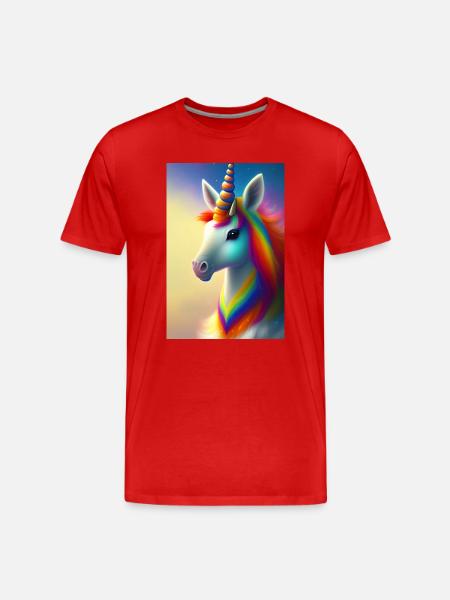 Unicorn - Men's Premium Organic T-Shirt - red