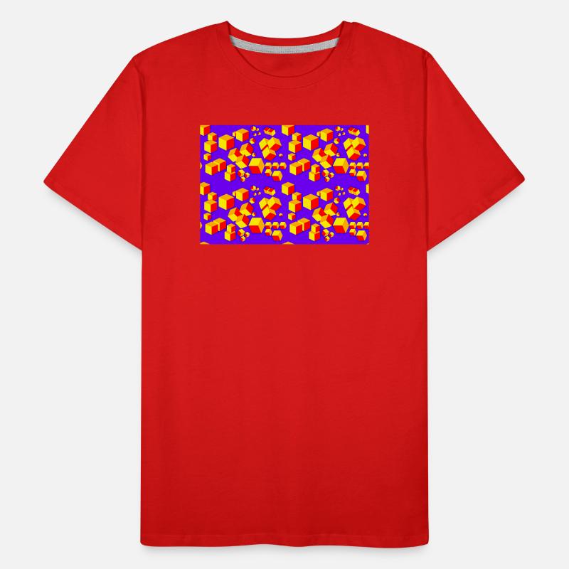 Deco pattern cube colored Men's Premium Organic T-Shirt
