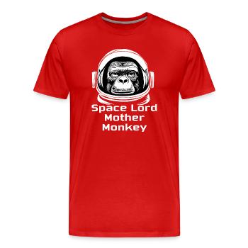 Singe Souverain de l’Espace - T-shirt bio Premium Homme - rouge - Devant - Damien (186cm)