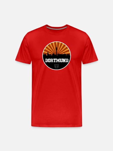 Dortmund Skyline Retro - Men's Premium Organic T-Shirt - red