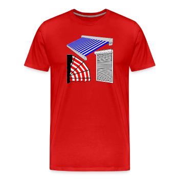 Sun blinds shutter marquis - Men's Premium Organic T-Shirt - red - Front - Damien (186cm)