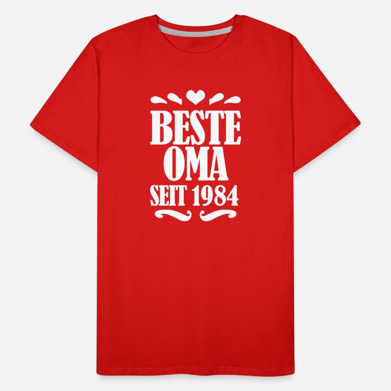 Beste Oma seit 1984 - Oma Geschenk Männer Premium Bio T-Shirt