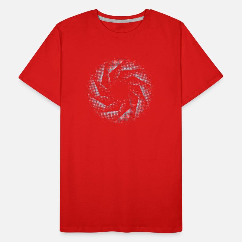 Engrenage à roue gyroscopique polygonale de forme pointillée T-shirt bio Premium Homme