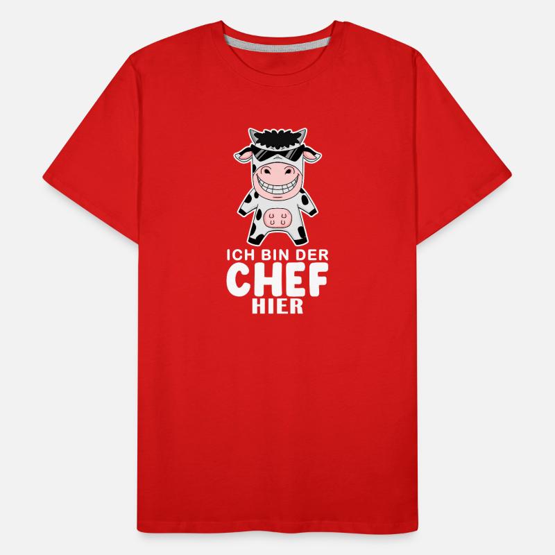 coole Kuh Chef Spruch Männer Premium Bio T-Shirt