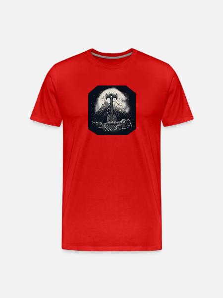 Mjölnir - Men's Premium Organic T-Shirt - red