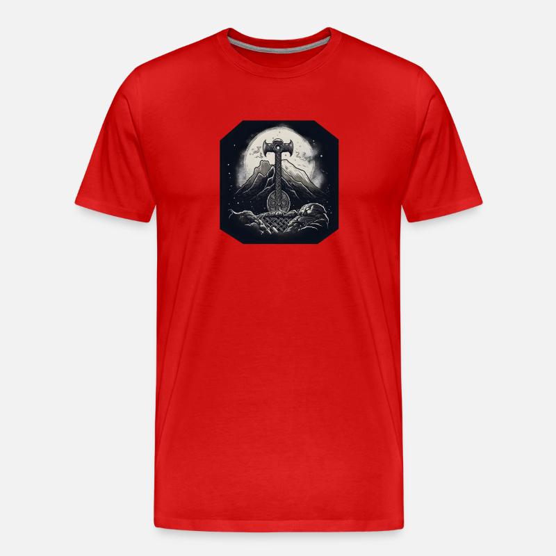 Mjölnir - Men's Premium Organic T-Shirt - red