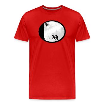 Bauarbeiter - Männer Premium Bio T-Shirt - Rot - Vorne - Damien (186cm)