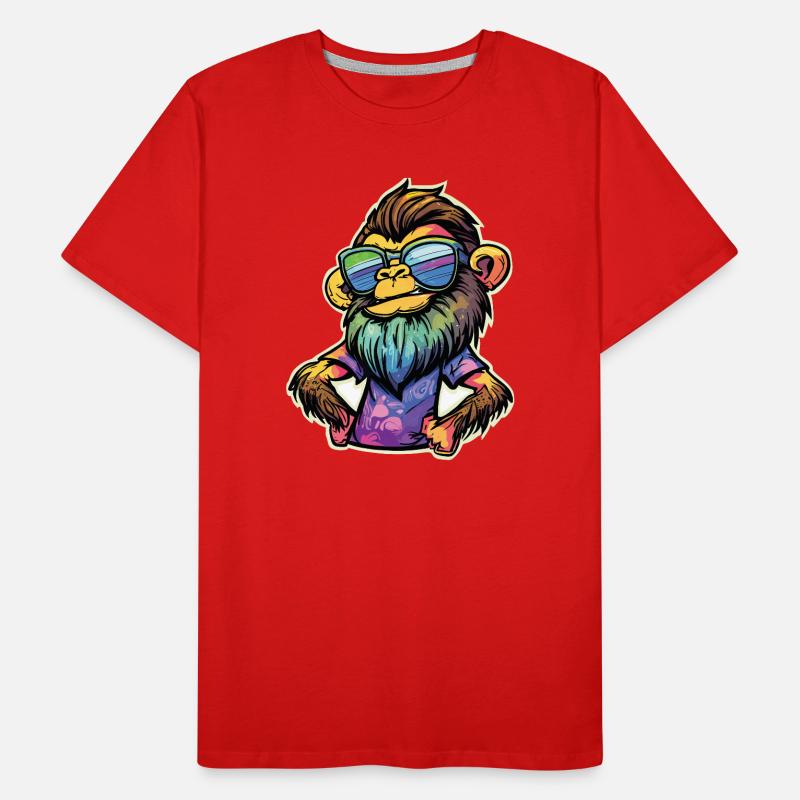 Funky Affe Männer Premium Bio T-Shirt