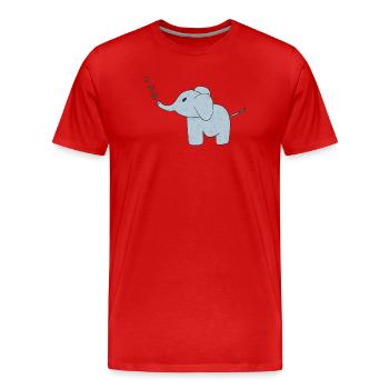 Elephant Elephant Skin - Men's Premium Organic T-Shirt - red - Front - Damien (186cm)