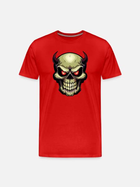 Skull - Men's Premium Organic T-Shirt - red