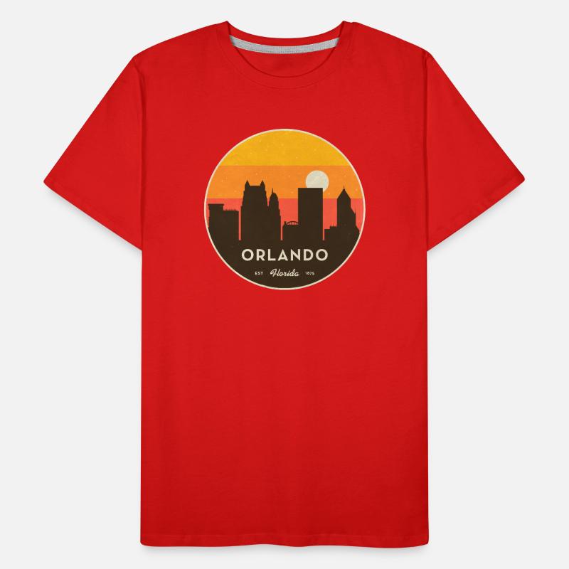 Orlando Skyline Sunset Men's Premium Organic T-Shirt