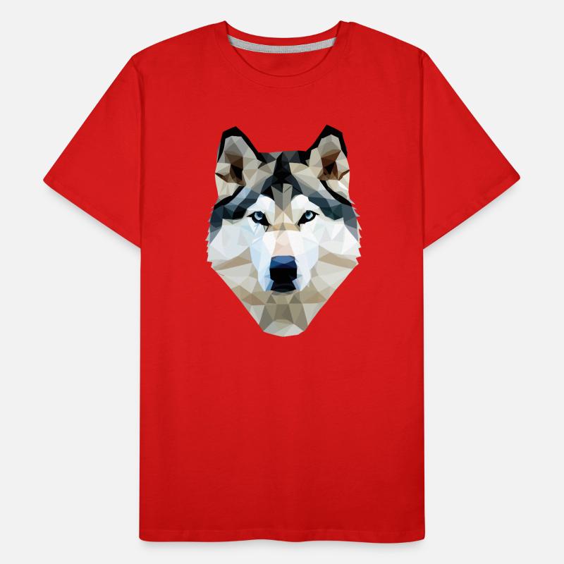 Polygone de chien husky T-shirt bio Premium Homme