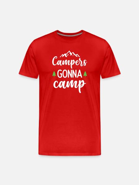 Campers Gonna Camp - Men's Premium Organic T-Shirt - red