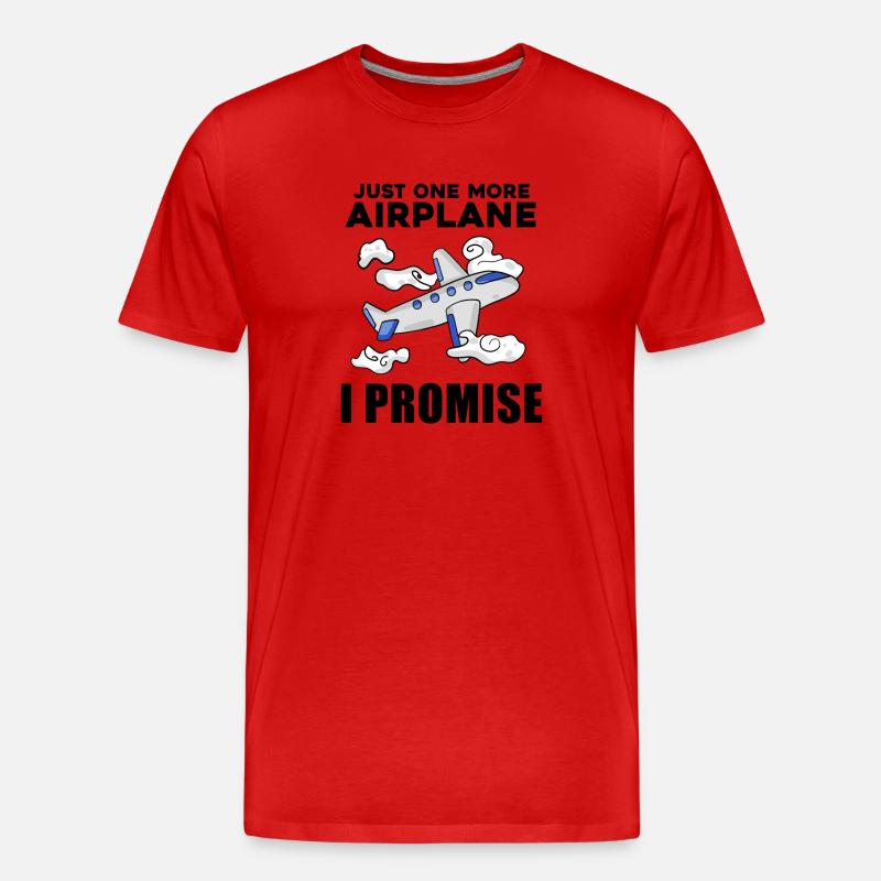 Flugzeug Pilot Spruch Geschenk - Männer Premium Bio T-Shirt - Rot
