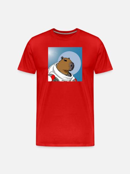 Capy astronaut - Men's Premium Organic T-Shirt - red