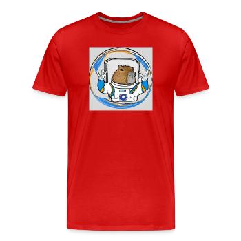 Casquettes astro - T-shirt bio Premium Homme - rouge - Devant - Damien (186cm)