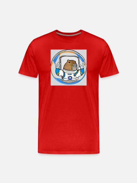 Astro caps - Men's Premium Organic T-Shirt - red