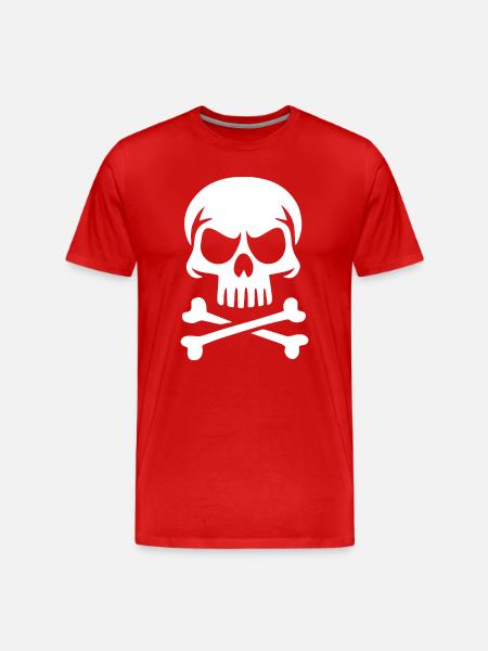 Sapiens Schädel - Männer Premium Bio T-Shirt - Rot