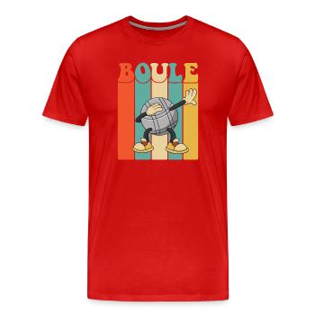 Boules de boule pour Bouler Boccia Jeu Botcha Boule - T-shirt bio Premium Homme - rouge - Devant - Damien (186cm)