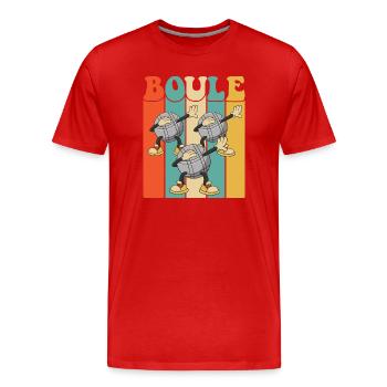 Boules de boule pour Bouler Boccia Jeu Botcha Boule - T-shirt bio Premium Homme - rouge - Devant - Damien (186cm)
