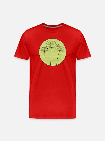 Fleur séchée Minimale - T-shirt bio Premium Homme - rouge