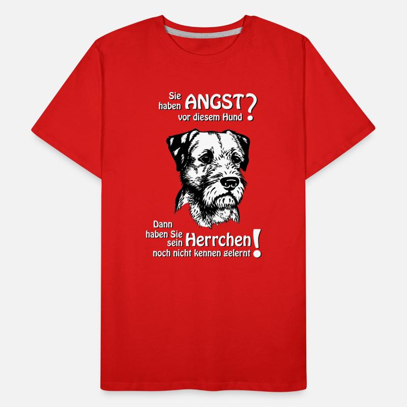 Angst vor Border Terrier? Herrchen Männer Premium Bio T-Shirt