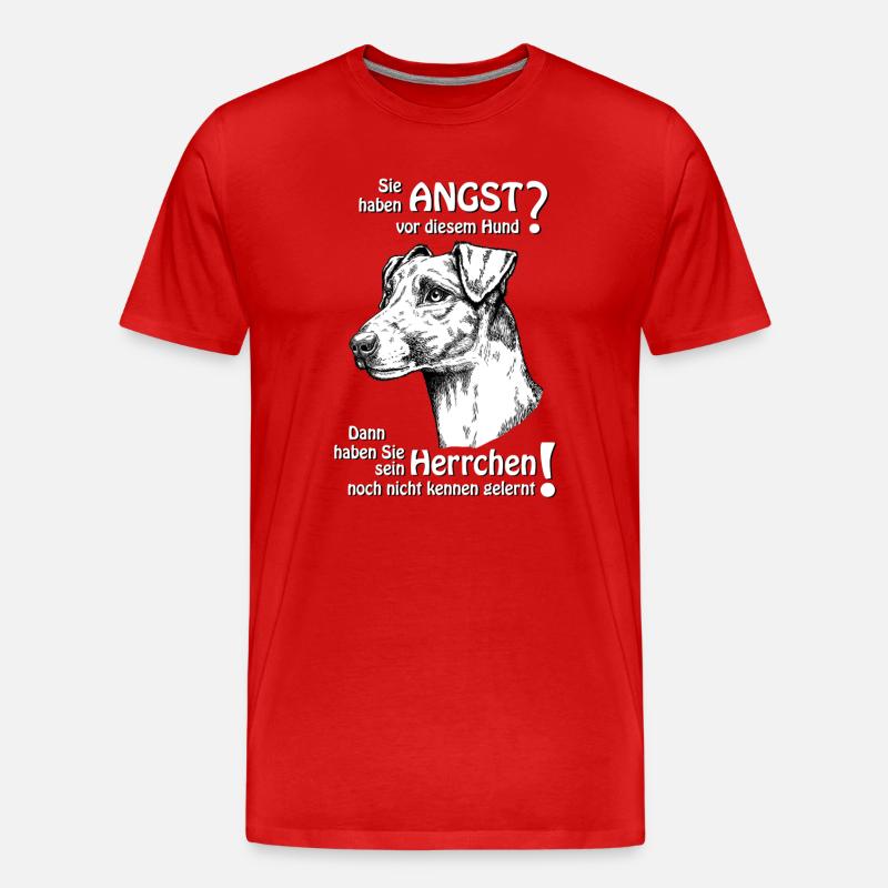 Angst vor Foxterrier? Herrchen - Männer Premium Bio T-Shirt - Rot