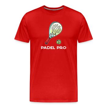 Padelspiel Schmetterball Padel Statement Schläger - Männer Premium Bio T-Shirt - Rot - Vorne - Damien (186cm)