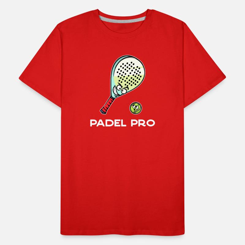 Padel Jeu Butterfly Ball Padel Déclaration Raquette T-shirt bio Premium Homme